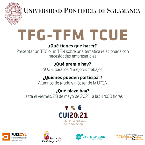 GITupsa's tweet photo. 📙Alumnos de último curso y master, no dejéis escapar la oportunidad de presentaros a la convocatoria #TFG y #TFM de @upsa y @Fuescyl 📙
#TCUE https://t.co/NXfV1Y3AAw