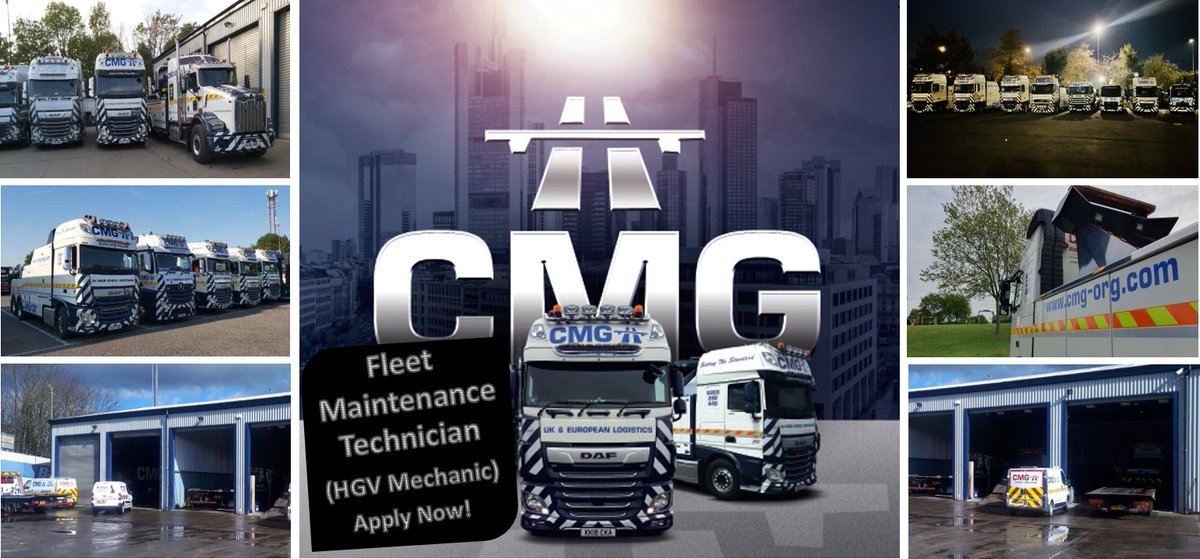 cmg_247's tweet photo. We have another fantastic career opportunity available in our Fleet Maintenance team in Milton Keynes: If you're a talented HGV mechanic with a full Category CE/ Class 1 HGV Driving Licence then this could be the ideal job for you! Apply now: 
#mechanicjob
https://t.co/Ez9ikzvW94 https://t.co/IISPqPJ3lE