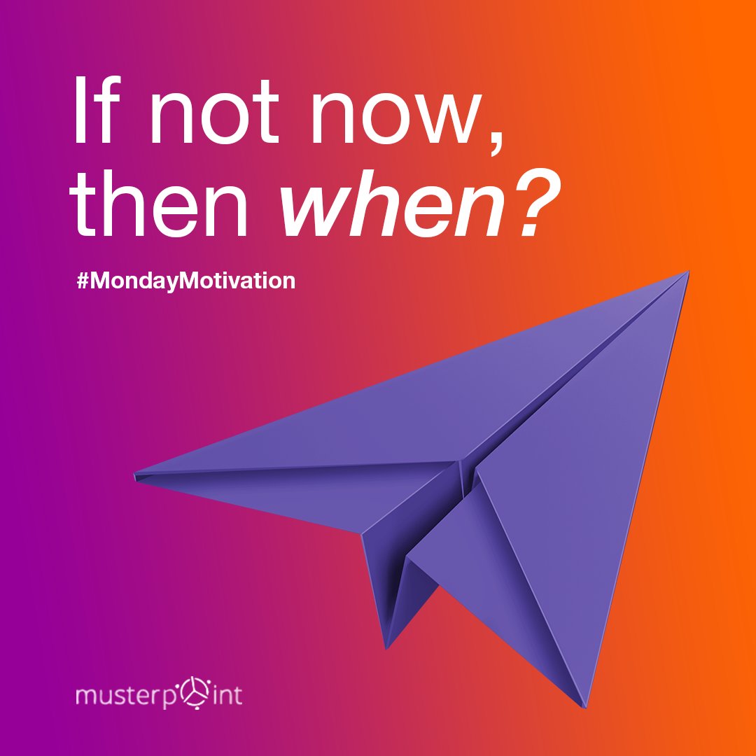 musterpoint_co's tweet photo. When is the next best time to build? Scale? Drive sales? Close deals? Improve your clientele base? Upgrade/improve your operational processes?
The answer is NOW!
Another week is before us, let's move from 'I will' to 'I am.' #MondayThoughts #Motivated #SuccessQuotes #MusterPoint https://t.co/FN49DpRe1V