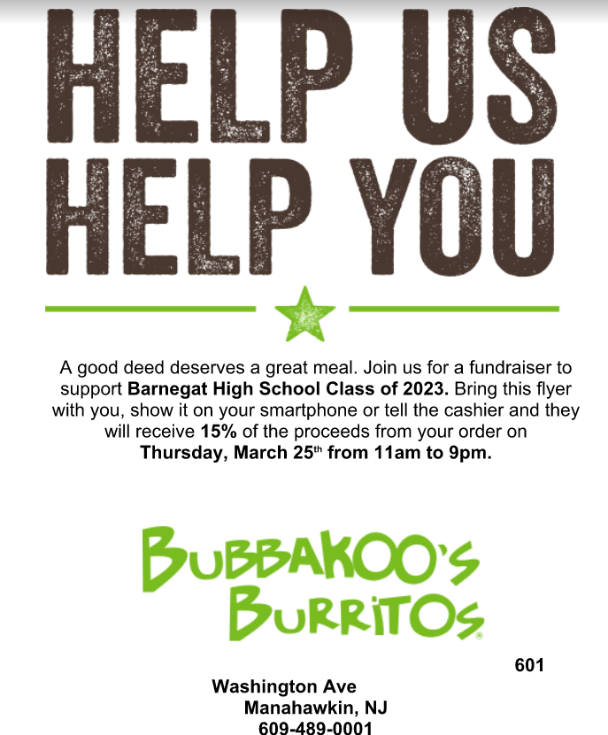 Hope you liked this morning's episode! Here's a closeup on one of those fundraiser flyers! EAT FOR A GOOD CAUSE