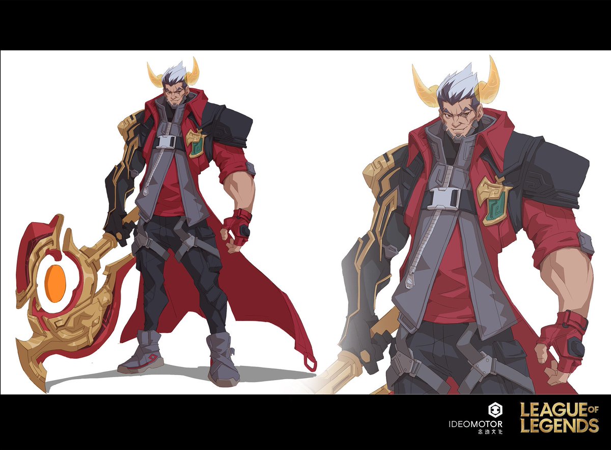 Spideraxe30's tweet photo. Lunar Beasts Cinematic Character Concept Art by IDEOMOTOR Studio, here's Alistar, Annie, J4 and Darius https://t.co/qmZaVnkncC https://t.co/Jc8YVjGSGJ
