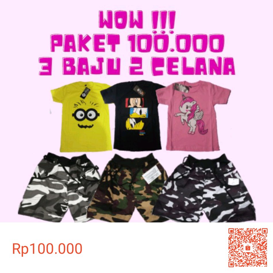 bmeilda's tweet photo. Saya menjual Kaos Anak Murah Paket (3 Baju 2 Celana) seharga Rp100.000. Dapatkan produk ini hanya di Shopee! https://t.co/3NkA08KuS9 #ShopeeID https://t.co/2mLnSMviFY