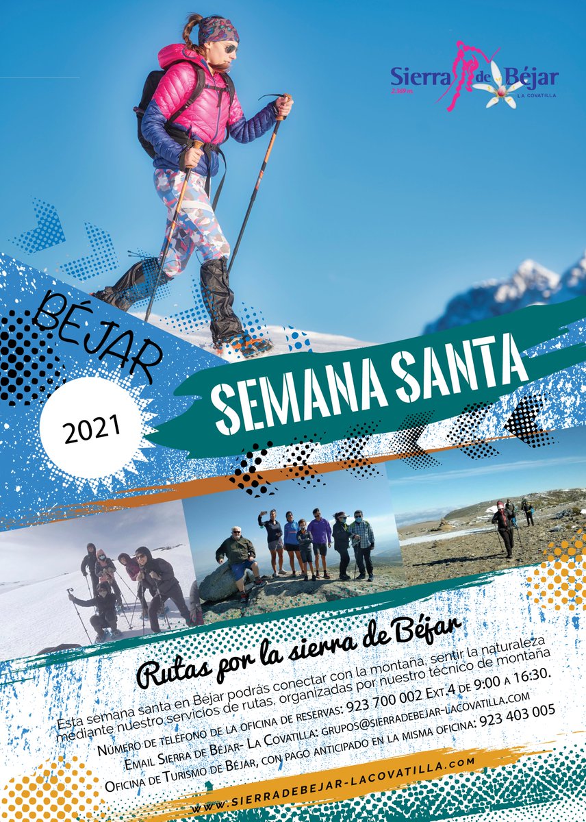 la_covatilla's tweet photo. Esta Semana Santa en Béjar podrás conectar con la montaña y sentir la naturaleza con nuestras Rutas de  por la Sierra de Béjar y todo su entorno. Información y reservas  en los teléfonos 923700002 (Ext.4) y 923403005 y en el e mail: grupos@sierradebejar-lacovatilla.com https://t.co/q7LTIMRmZ8