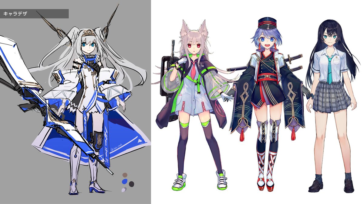 刀 彼方 イラストレーター歴3年になりました お陰様で様々な絵仕事の機会に恵まれました 感謝です Sf 武器 少年少女 キャラデザ 戦闘シーンが得意です これからも面白い仕事にぜひ呼んでください
