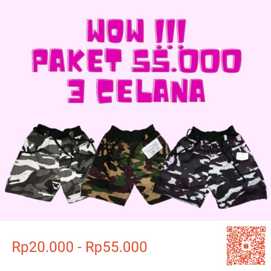 bmeilda's tweet photo. Saya menjual Celana Anak Army Murah (3 CELANA MOTIF ARMY) seharga Rp20.000 - Rp55.000. Dapatkan produk ini hanya di Shopee! https://t.co/yLBXnKKuOn #ShopeeID https://t.co/LTKgYVDJsT
