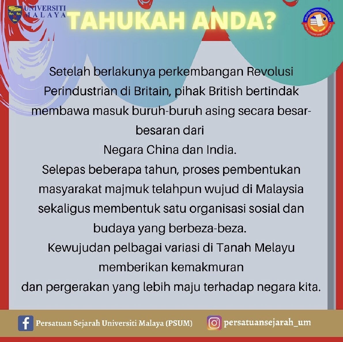 Persatuan Sejarah Universiti Malaya Psum Psejarah Um ØªÙˆÙŠØªØ±