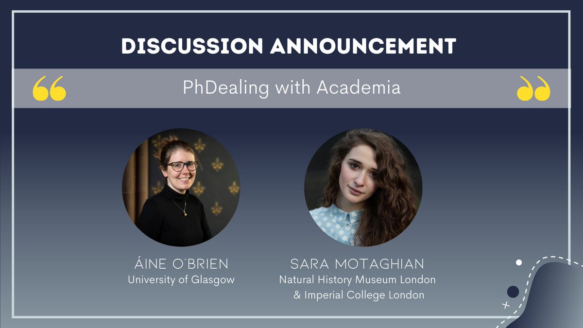 ScotWiSpace's tweet photo. ✨ DISCUSSION ANNOUNCEMENT- PhDealing with Academia ✨

We are pleased to announce that @aineclareob alongside @Saramotaghian will be leading a discussion session at the inaugural EWISC.

#PhD #WomenInSpace #ScotlandIsNow #ScottishSpace #SpaceinScotland #Space #EdiWiSpace #STEM https://t.co/jEt19y522i