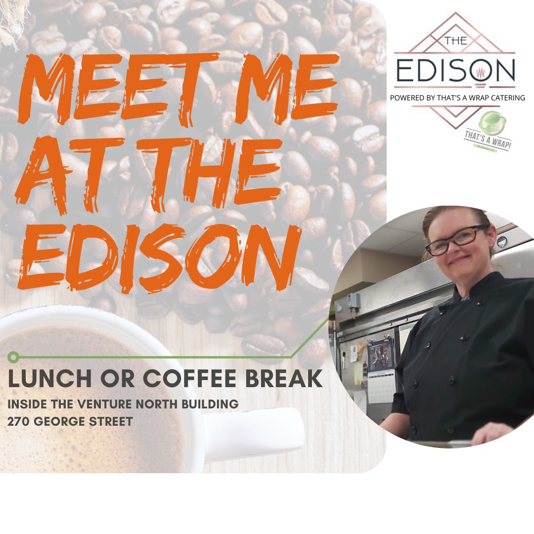 Coffee, latte, lunch....

Grab a break and meet me at the Edison 
☕🌯

#ThatsaWrap #PtboCanada #PtboCooks #PtboCoffee