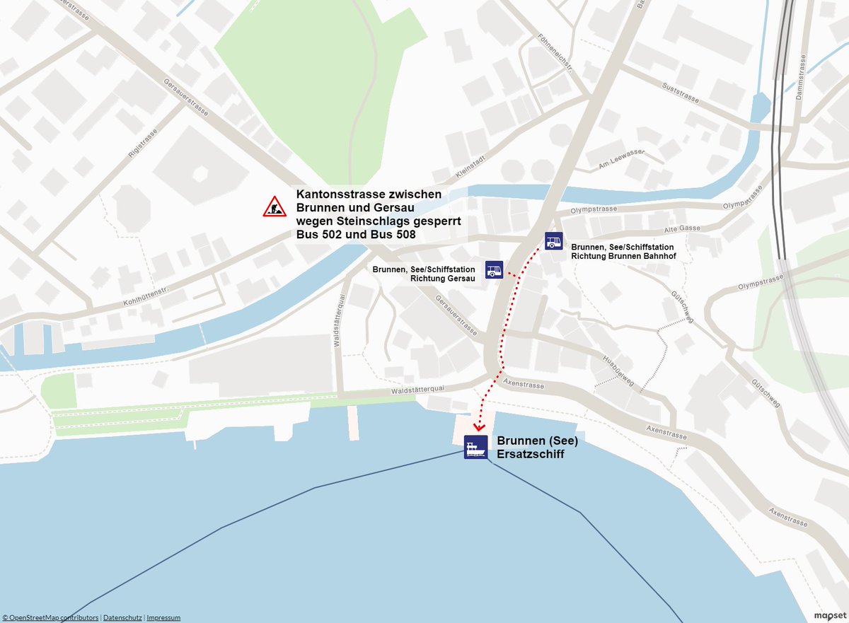 Das ist speziell. Schiffe als Bahnersatzbusse zwischen Brunnen und Gersau. #BEP #SEV 20min.ch/story/nach-ste…