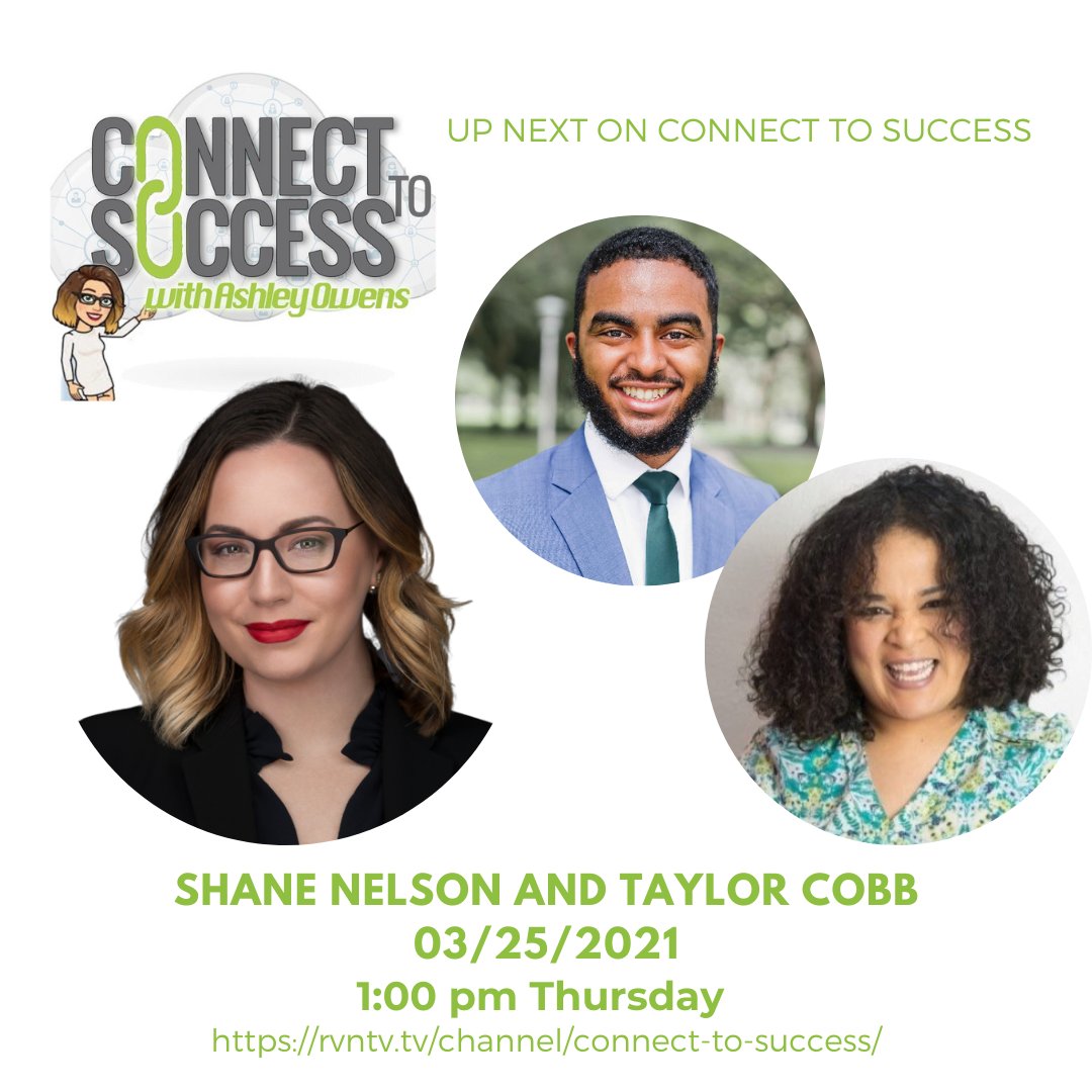 Who's my next guest on #ConnectToSuccess on #RVNTV?⠀
⠀
Well, they are Shane Nelson who is the Managing Partner and Taylor Cobb, the Co-Founder at Reify Solutions. 
⠀
See all episodes on buff.ly/316S7P6 ⠀
#everydaynetworking #networking #tacticaltips #host #business