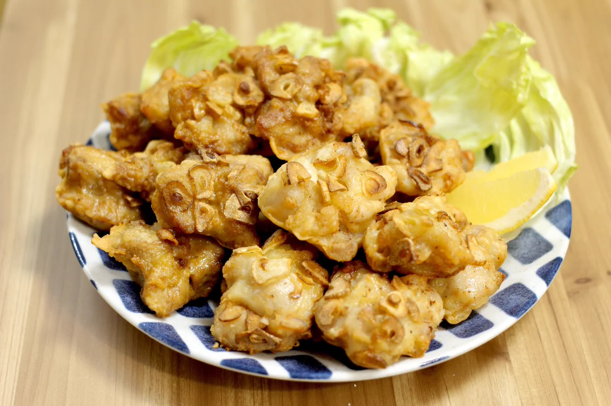 日本人の9割が好きな唐揚げをスライスにんにくをまぶしてみました‼