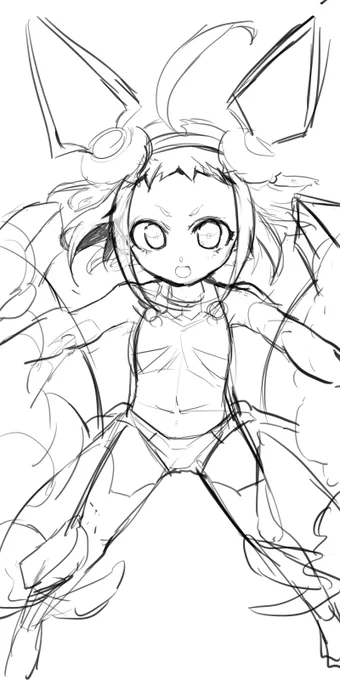 普段ぜんぜん描かないタイプの子だからバランスが謎…😇 