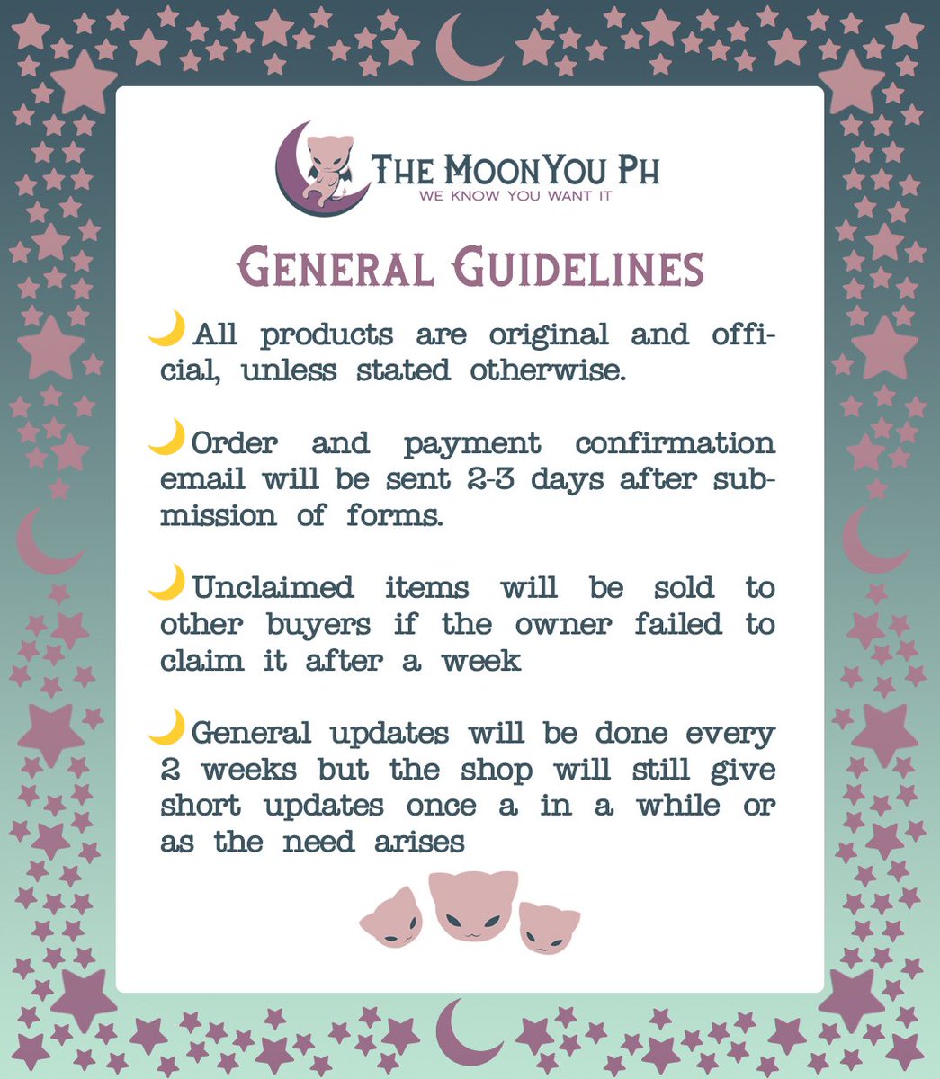 TheMoonYouPH's tweet photo. Hi! Welcome to The Moon You PH, ang kpop shop na ready mang-TheMoonYou sa'yo 😈

🌙 On-going GOs: #diTheMoonYouhin
🌙 Feedbacks: #naTheMoonYou
🌙 Updates: #TheMoonYou_Update
🌙 Proofs: #TheMoonYou_Proof
🌙 Onhand: #TheMoonYou_Onhand
🌙 GA: #TheMoonYou_Balikloob https://t.co/6tSkK0Er1o