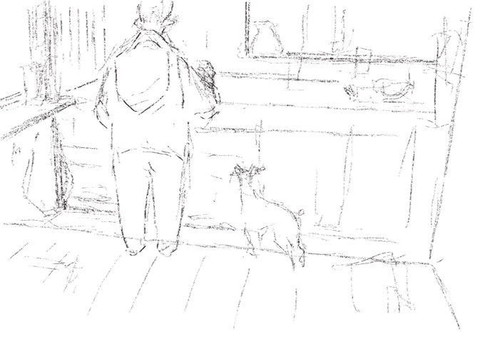 今日は母へのプレゼント描いてた。
久しぶりに自主制作。
どっちも捨てがたい。 