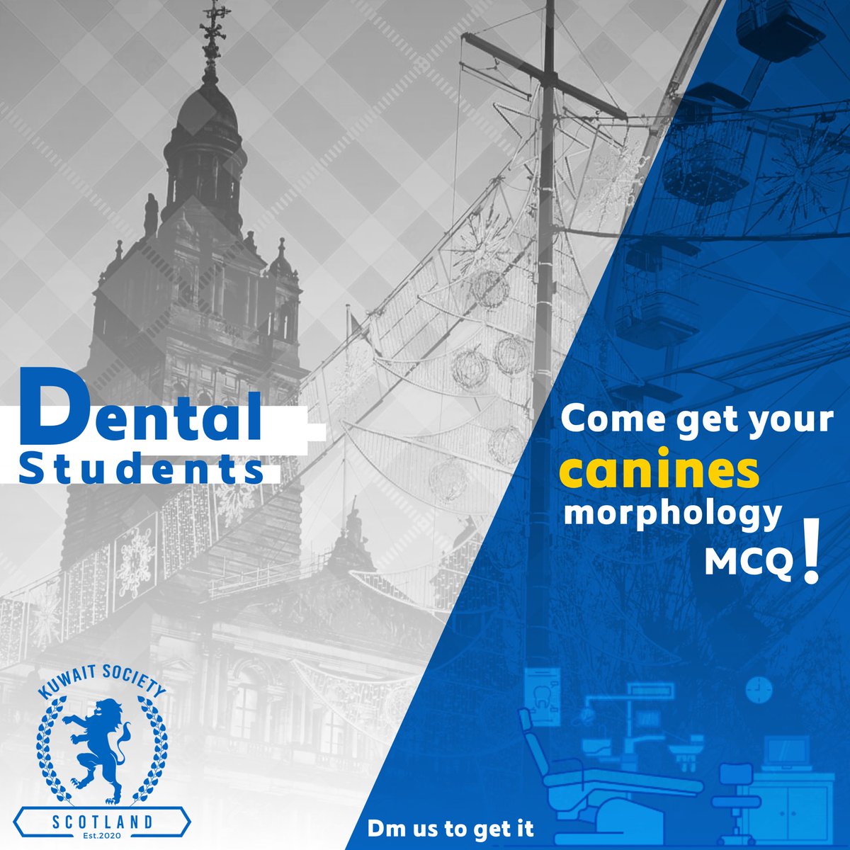 KuwaitScotland's tweet photo. Last time you had your fun with the incisors mcq. Now let's see if you get these canines mcq right too! 🦷💙
#Dentistry
#kuwaitScotland
#kuwait
#KinS https://t.co/q5qtD87kIz