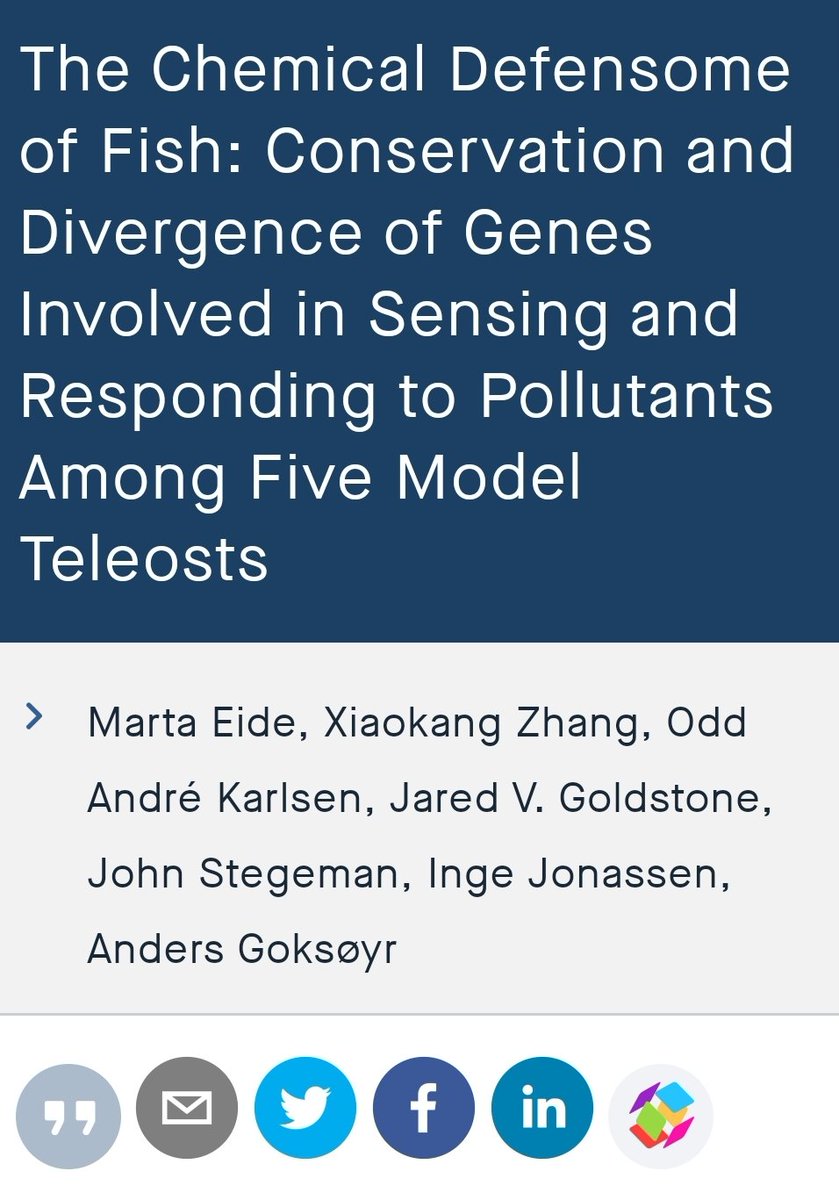 MEFranco91's tweet photo. Really enjoyed this preprint about the #Defensome in #Fish. I foresee a lot of work on this topic in upcoming years and I hope I can be part of it in one way or another! #ChemicalDefensome #AcademicChatter #AcademicTwitter
https://t.co/msnf4l4Uqj https://t.co/sWHoVFd9TS