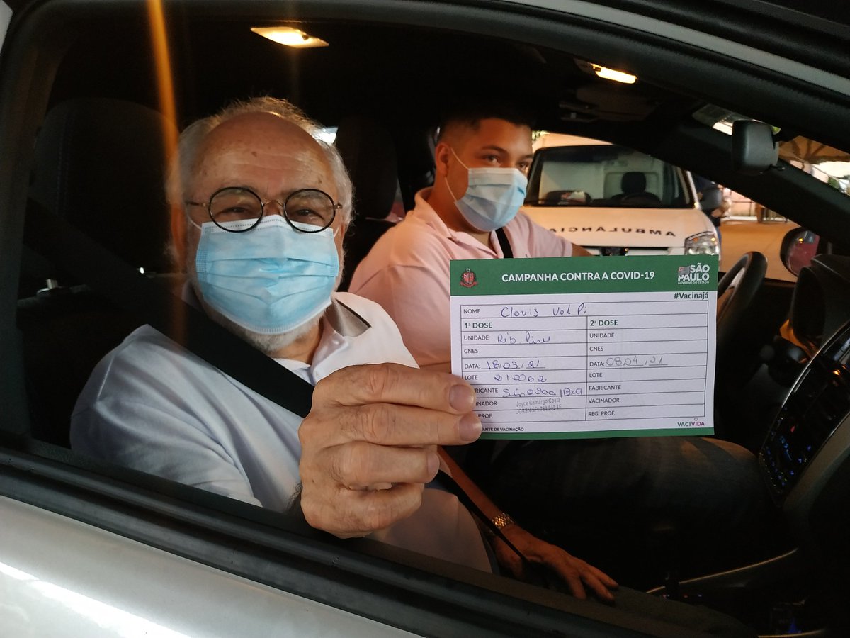 Tomei a primeira dose da Coronavac