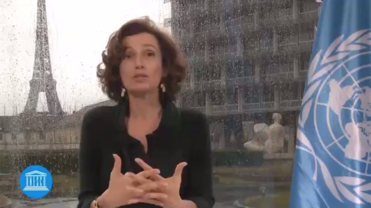 UN_Water's tweet photo. 'Water is a blue gold that we must protect for all of humanity.' says @AAzoulay Director-General #UNESCO during the ongoing #WorldWaterDay event.
 
Follow discussions on the enormous and complex value of water👉 https://t.co/0jgi67SgQF https://t.co/IJpePElGXh