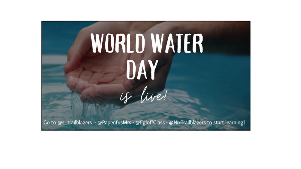 PapenfusMrs's tweet photo. World Water Day is today! Follow #water2me #greatlakes2me to learn more about #WorldWaterDay https://t.co/6ykD9xqVly