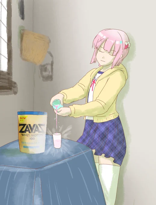 #まちカド春の桃まつり
プロテインを注ぐ女

とっても素敵なタグだったので参加させて頂きました! 