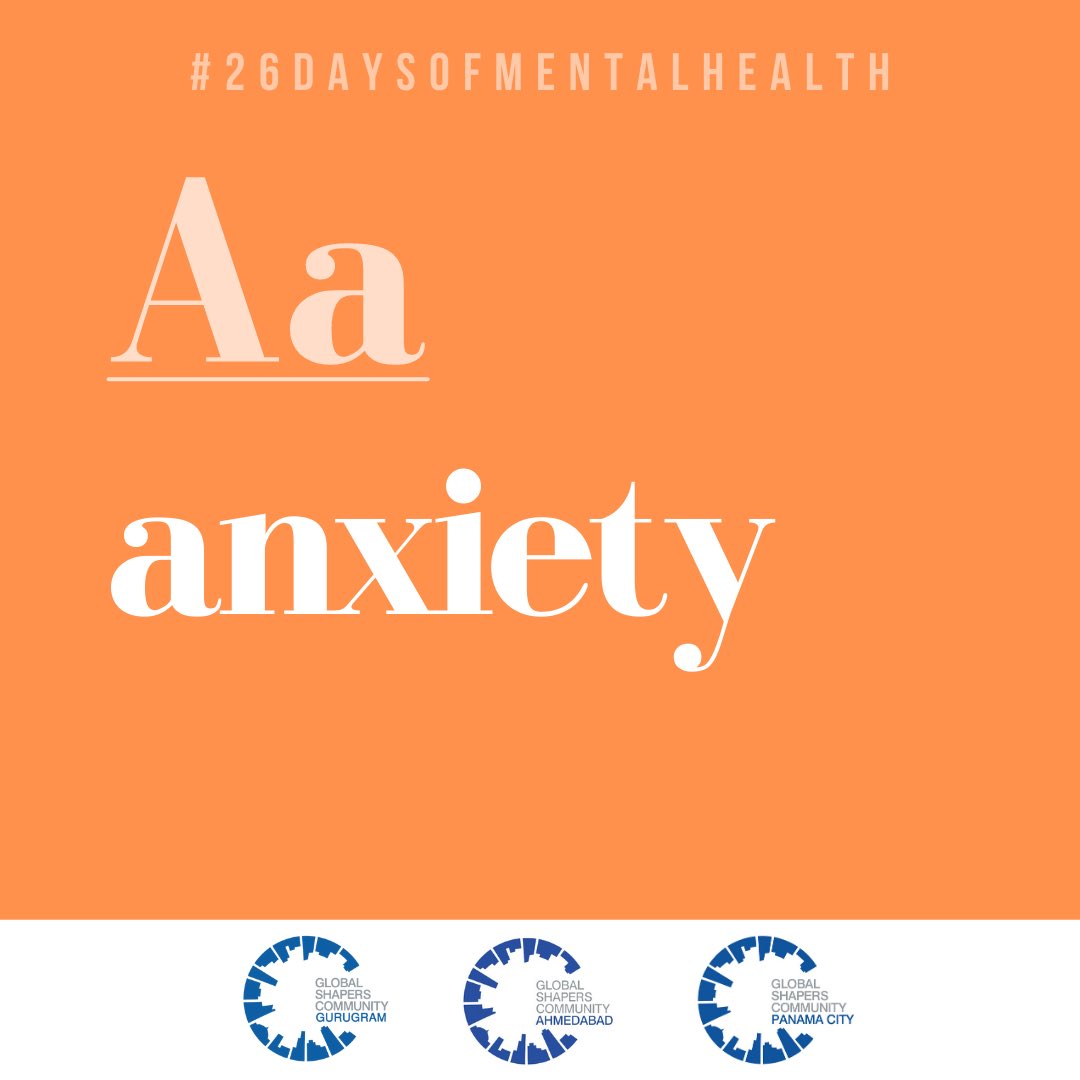 shapersgurugram's tweet photo. A for Anxiety 😥 
Day 1 of #26DaysOfMentalHealth
.
Swipe to know more about the mental health issue &amp; share it with your circle! Stay tuned for the next letter coming up tomorrow.
.
#mentalhealth #mentalhealthawareness #mentalhealthmatters #mentalhealthsupport #globalshapers https://t.co/EsuDZv8vqB
