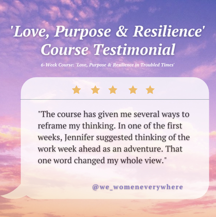 WeWomenTogether's tweet photo. We love hearing your feedback about our courses and how it has helped you. ❤️ And you're right - Life is an adventure!
Our next course:
🔥Free To Be Me🔥 with @jenniferdnadel will be starting 9th May - https://t.co/yX7e1eB1wt
#WeWorkshops #onlinecourses #testimonials https://t.co/DvUeVg0ofg