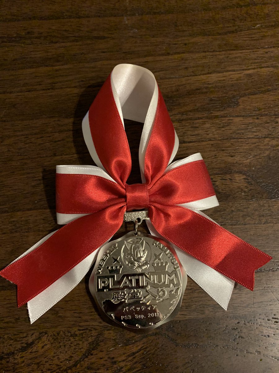 Going through my desk and draws today I found this beautiful #FamitsuPlatinum  medal awarded toPuppeteer.  Review score of 9/9/9/9 from 4 reviewers - 36 out of 40. This came with a magnum of champagne.... the team drank that :) I really must get this framed .