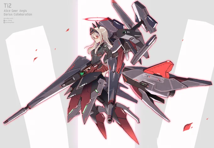 Ti2 "Over clock mode" No.01
銀翼の鷹纏う、破裂の戦乙女
#アリスギア
#アリスギアダライアスコラボ 