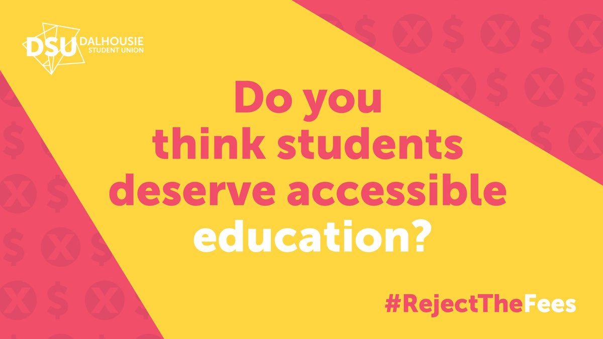 DalStudentUnion's tweet photo. Do you think students deserve accessible education? Join us in planning student actions and advocacy at our organizing committee every Friday 3-4 pm. Email dsupres@dal.ca for more info. #DalhousieU #RejectTheFees @ksunion https://t.co/KNH62MlWjb