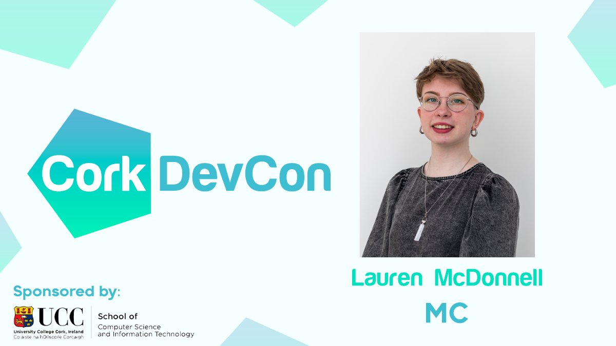 We're super excited to announce our MC for Cork DevCon, <a href="/Boo_gluten/">boo 🇵🇸</a>! Lauren is a current Software Engineer @ Workday and a past committee member of <a href="/UCCNetsoc/">UCC Netsoc</a>.