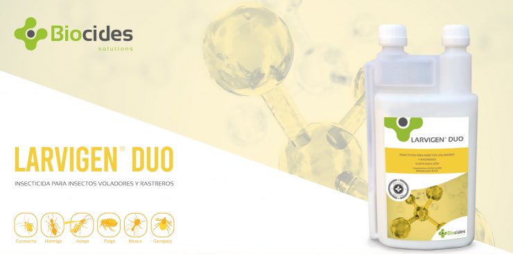 Biocidess's tweet photo. 🪲¿Conoces #LARVIGENDUO?🪲

#LARVIGENDUO es nuestro #larvicida superconcentrado con amplio espectro de acción para insectos voladores y rastreros.

Descubre más sobre #LARVIGENDUO aquí ➡️ https://t.co/MrcyznrSk8

#BiocidesInnovación #Bioseguridad360 #Bioseguridad https://t.co/1QJpP5mxSt