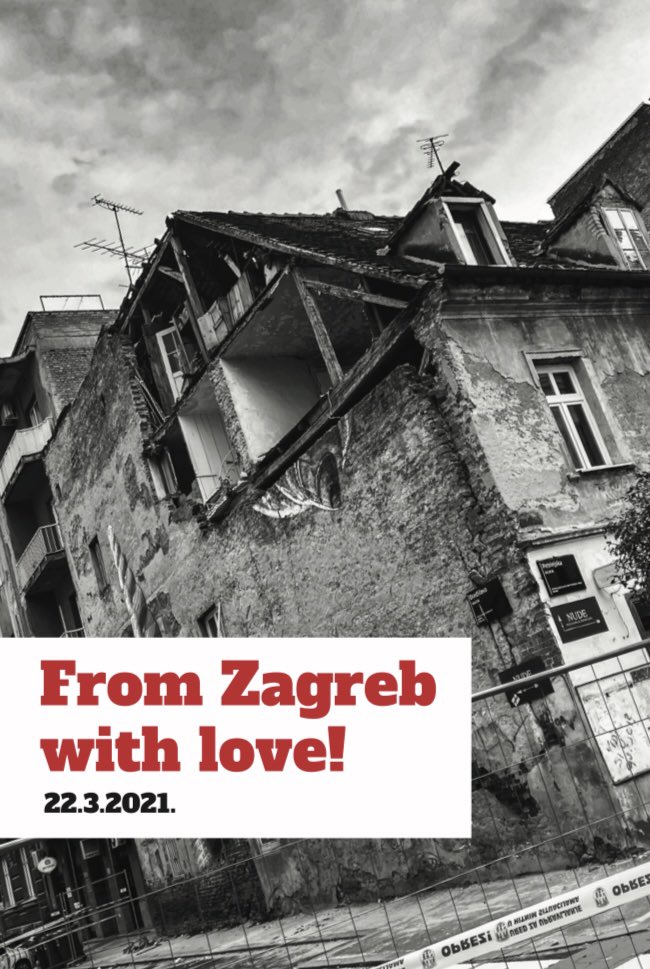 SosZagreb's tweet photo. Even a year after the earthquake, Zagreb is still damaged. From the heart of Zagreb with love #restoreplan #lessbureaucracy #moresecurity #cleardeadlines @vonderleyen @TimmermansEU @vestager @VDombrovskis https://t.co/piRYvnK2IG
