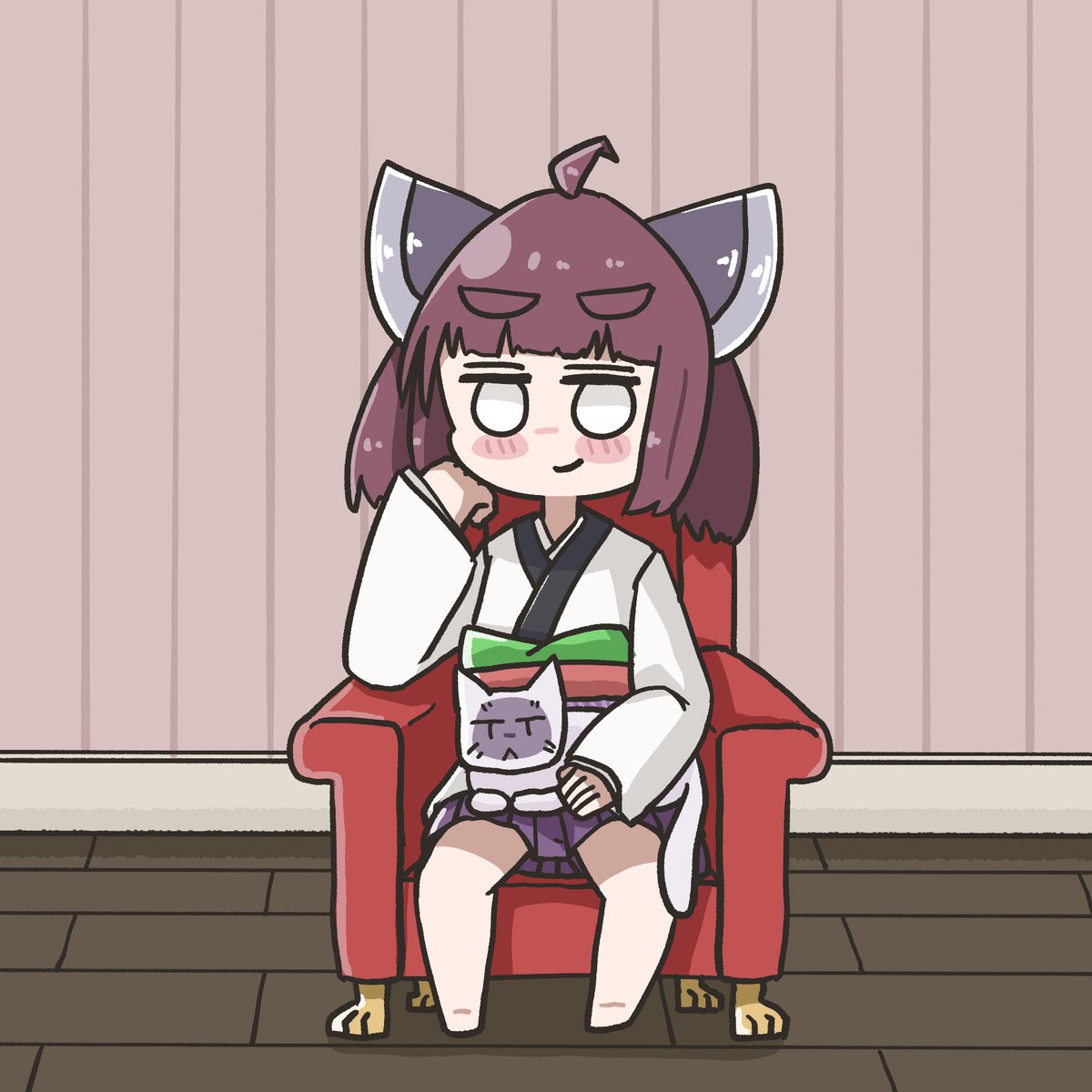 東北きりたん 「優雅な暮らし? 」|毛玉猫🍄＠Skeb募集中のイラスト