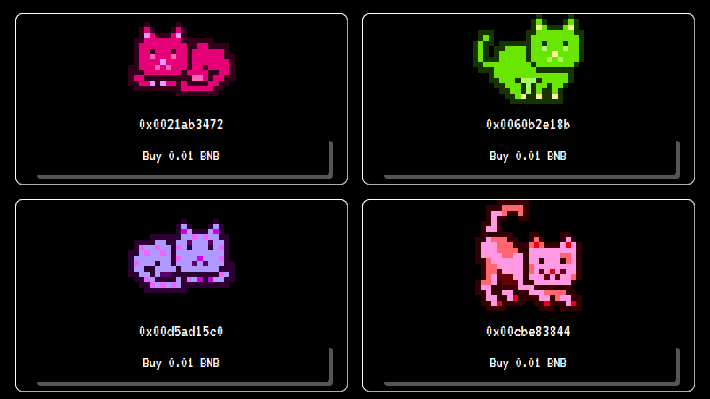 DragonOnRedirec's tweet photo. First ever cat-based #NFT on #BSC? I'm adopting from the center &amp; buying bulk OTC via Discord for 0.01 BNB ($2.65) on these #MarsCats😻 I still remember breeding limited edition #CryptoKitties NFTs for $1 in 2018, now worth $80 in 2021 🚀 #stackcatsnotsats 😺 https://t.co/hfmKM94T3J
