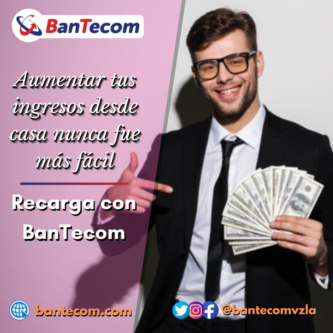 GrupoAvilaCash's tweet photo. ¡Desde la casa, desde dónde quieras! Comienza a ganar dinero con las #recargasdirectas
Vende saldo para #SimpleTV #Movistar #Digitel #Movilnet y conviértete en tu propio jefe!
Afilíliate en https://t.co/Lwx7MBWxeN
#FelizLunes #22deMarzo #agentebantecom https://t.co/ChTBnPhNja