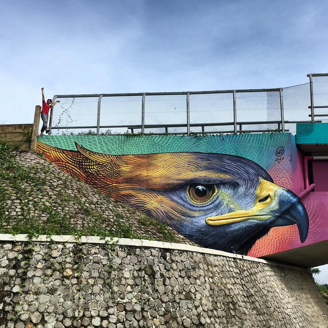 NextstreetG's tweet photo. 🦅 Monday with this incredible mural by @wd_wilddrawinglampung in 2020!
📍 Lampung, Sumatra Indonesia
.
#wd_wilddrawing #wdstreetart #eagle #graffiti #muralart #streetart #urbanart #nextstreetgallery #painting #eagles https://t.co/gyh9QJ6XPi