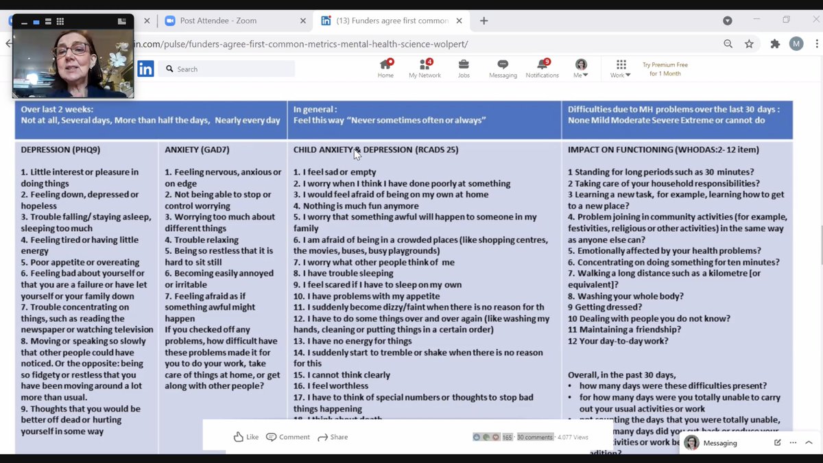 Lastly, <a href="/MirandaWolpert/">Miranda Wolpert</a> wraps up the speaker presentations with a discussion on the importance of harmonising different mental health metrics to ensure a common language for researchers to use.
#OxCSAE2021 <a href="/Oxford_CSAE/">CSAE</a>  #MBRG