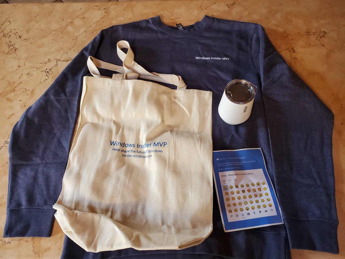 Look at what arrived ahead of next week's #mvpsummit, thank you <a href="/windowsinsider/">Windows Insider Program</a>!