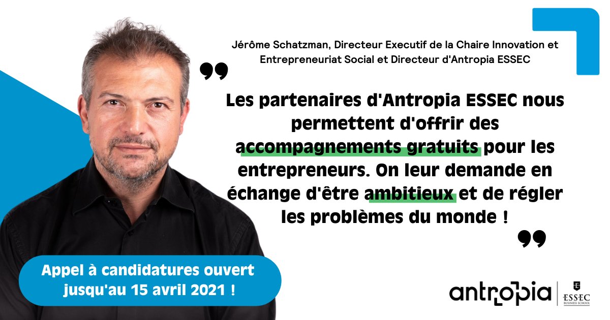 Besoin de consolider votre modèle économique ou de structurer votre stratégie de changement d’échelle au service de votre #impact ? Postulez jusqu’au 15 avril à l’un de nos programmes d’accompagnement Start Up, Scale Up Entreprise ou Scale Up Association👉 bit.ly/3rAd80u
