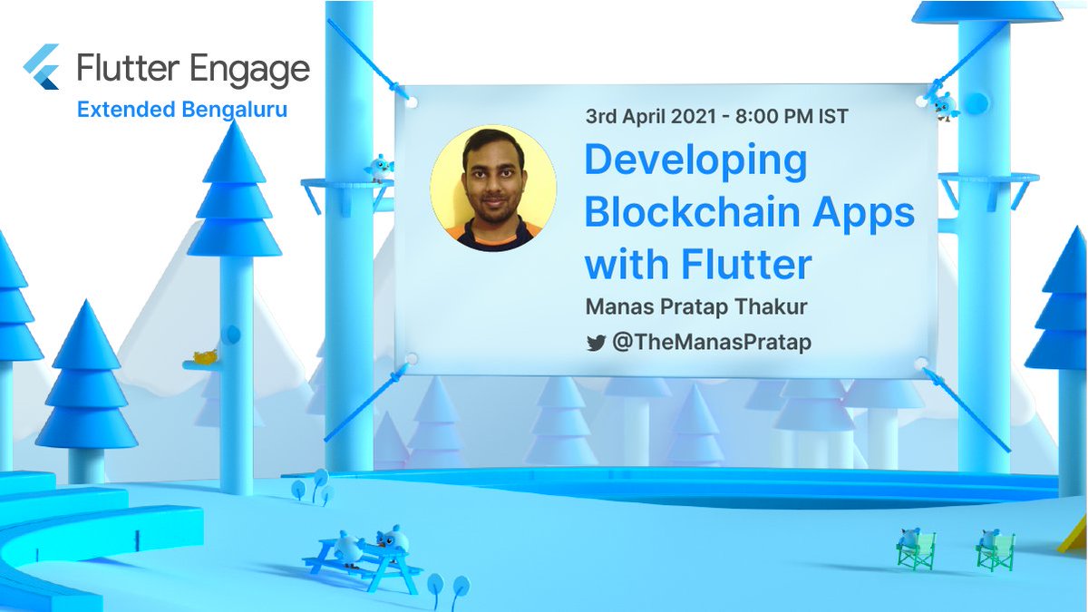 FlutterBLR's tweet image. Hey #flutterians!
Welcome our next speaker @TheManasPratap sharing his insights on talk "Developing Blockchain Apps with Flutter"
#FlutterEngageExtendedBLR #FlutterEngage