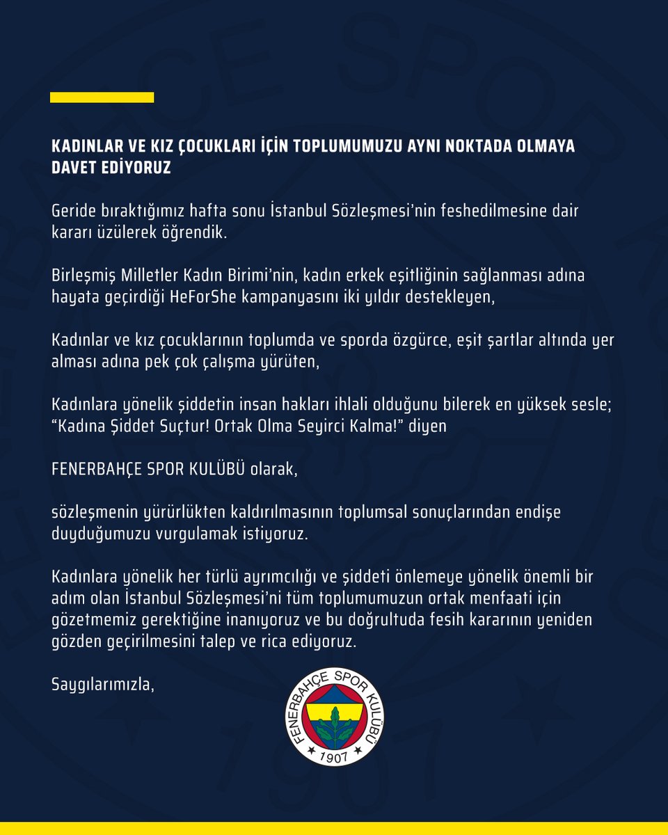 Kadınlar ve kız çocukları için toplumumuzu aynı noktada olmaya davet ediyoruz. 🔗 bit.ly/3cal96Z