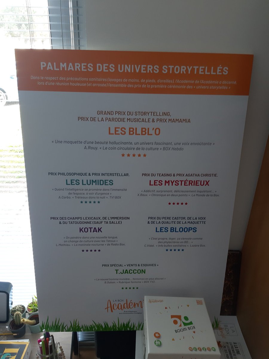 la_box_com's tweet photo. Grand prix du storytelling à la Box Académie #ecoledecomdifferente #innovationencommunication https://t.co/2VUfbCtUYw