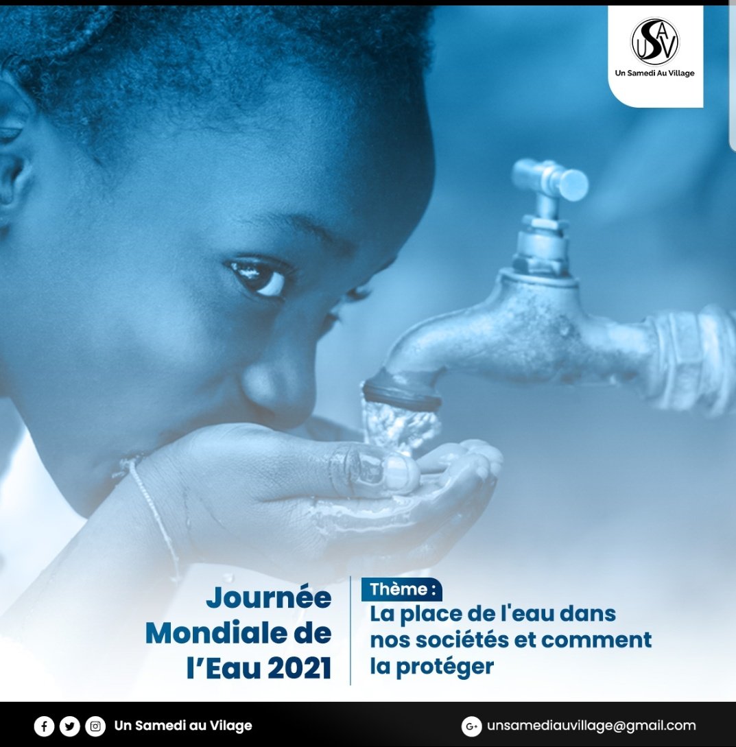 SamediUn's tweet photo. Journée mondiale de l’eau 2021 
L’eau c’est la vie.
L’eau est la ressource commune à toutes les régions du monde. Elle occupe une place capitale dans nos vies, dans notre quotidien. https://t.co/meiLB6cRdF