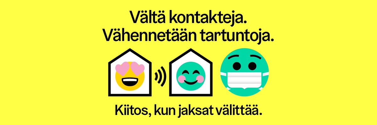 HUS_fi's tweet photo. Kiitos, kun jaksat välittää. Yhdessä @helsinki, @EspooEsbo, @VantaanKaupunki ja @THLorg kanssa kannustamme jaksamaan vaikeassa epidemiatilanteessa ja pyydämme noudattamaan erityisesti rajoituksista tärkeintä: lähikontaktien välttämistä. 

https://t.co/OZhizrOYsX

#korona https://t.co/lxoxtvQWq1