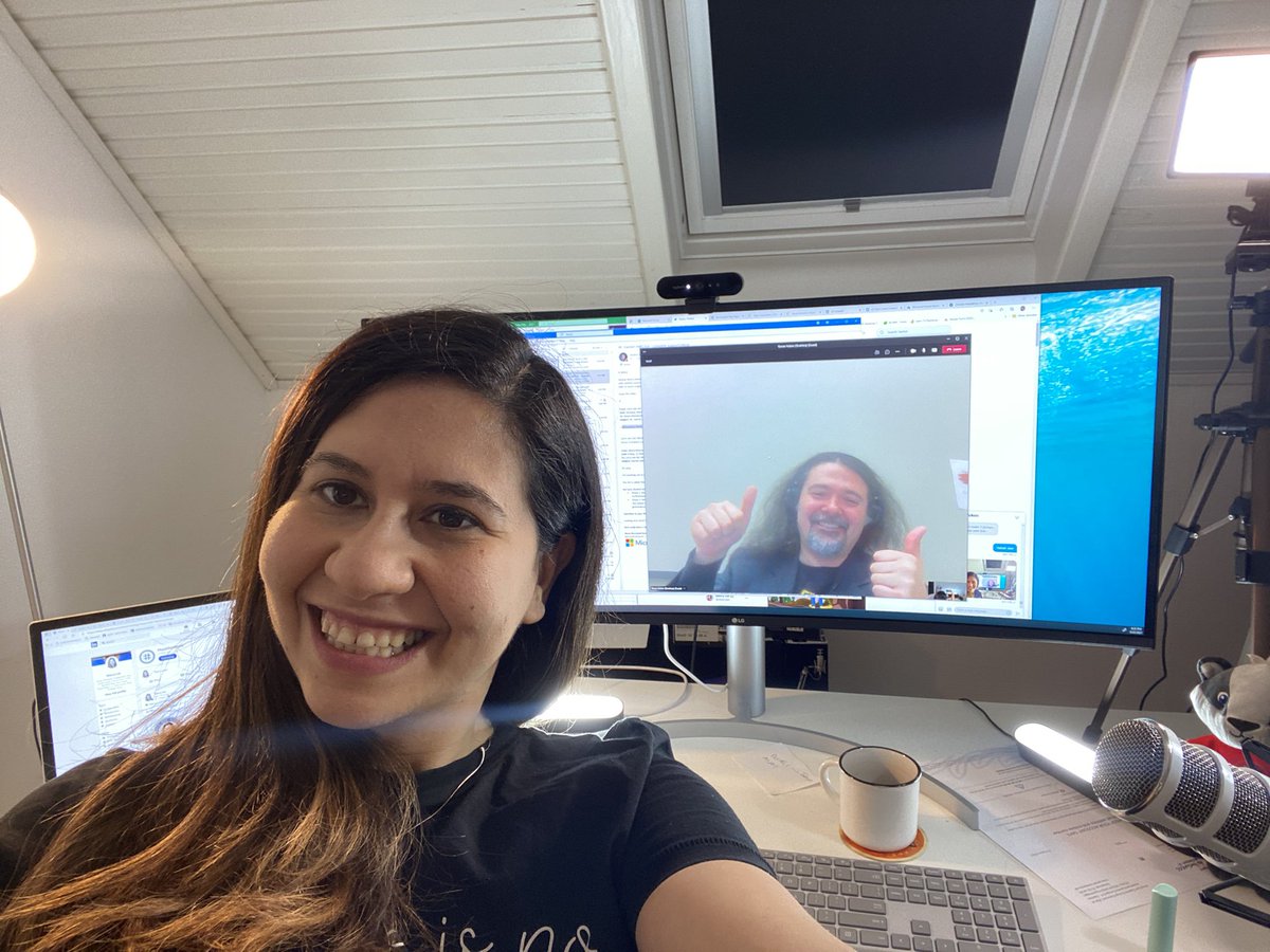 sherrrylst's tweet image. Having the final call with @gvuksicto get ready for the second stream at  #hacktheClimate 🤩