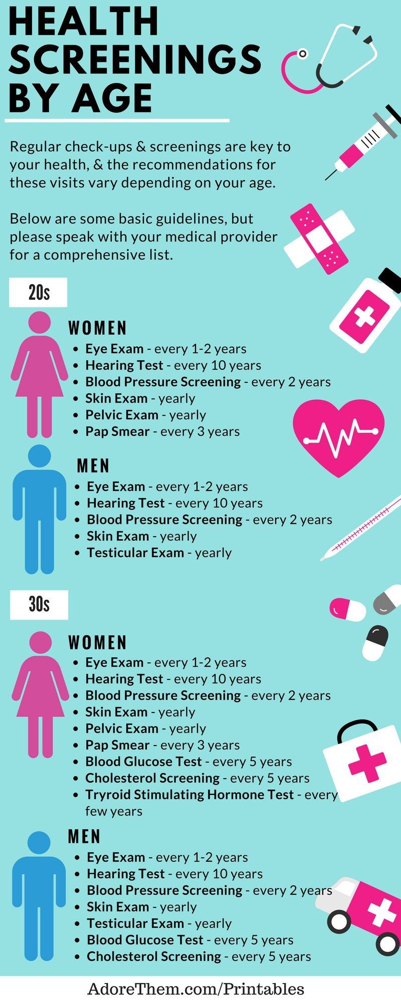 MacKenna Bryant on Twitter: "@Health311 #hlthed Here is a really  informative guide to help patients keep up with screenings. It is important  to let patients know that these screenings are imperative to