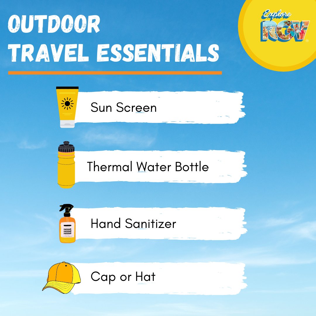 GoExploreRGV's tweet photo. Going on an outdoor adventure this weekend?
 
Be sure to pack these items to ensure a more safe and comfortable trip!
#ExploreRGV #RGV #travel #outdoor https://t.co/Vj2AuEZ7e6