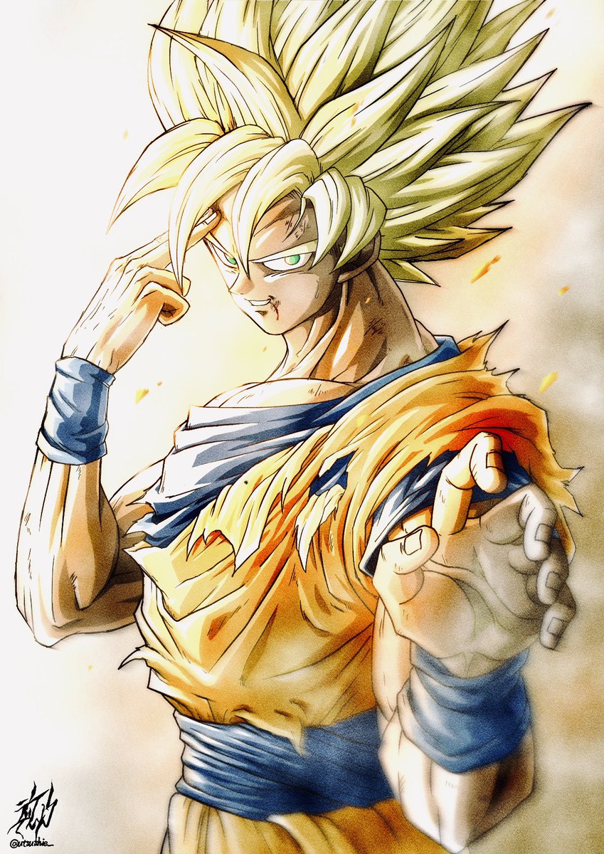 「バイバイみんな...」
#ドラゴンボール　#イラスト