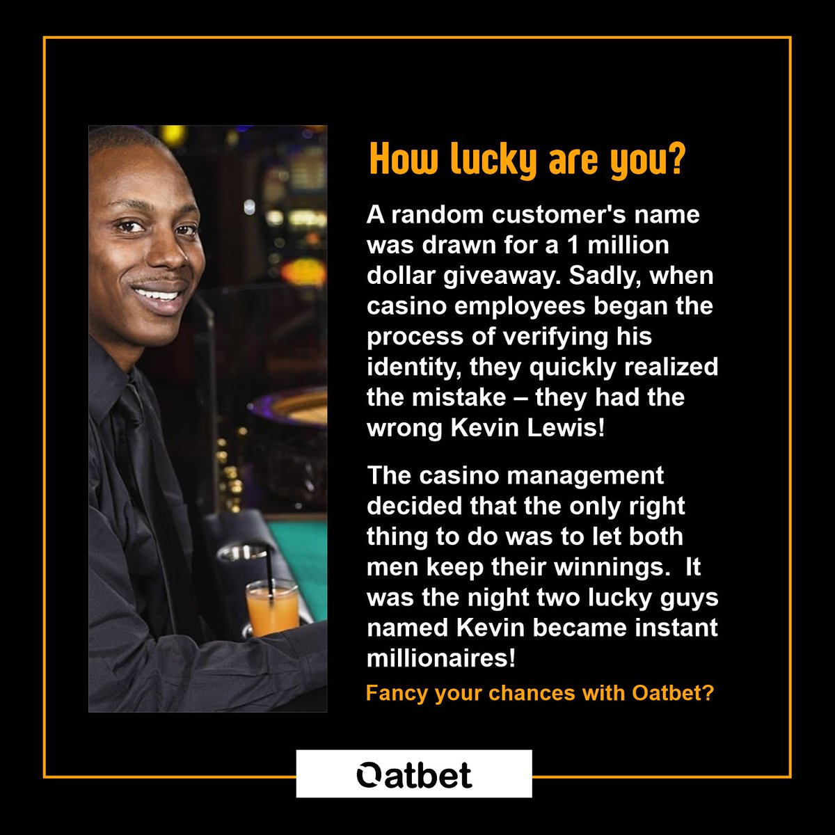 oatbet's tweet photo. Do you believe in luck? 🚨

📍https://t.co/mcqDUcb3F6

Fancy your chance? 🤑

#BiggestOdds
#FastestPayouts
#PayWhenYouLose
#2GameCut
#Oatbet https://t.co/35REIYBHTt