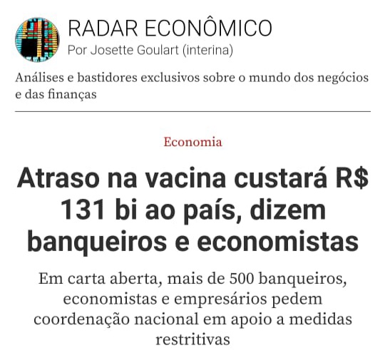 mandetta's tweet photo. Brasil acordando para a falácia do dilema economia x saúde. Dura realidade: não há retomada econômica sem controle da pandemia. Agora, famílias passam fome. O auxílio emergencial é pra ontem. Tb é urgente retomarmos as mobilizações de solidariedade que vimos no início da pandemia https://t.co/iyWsnoFE5O